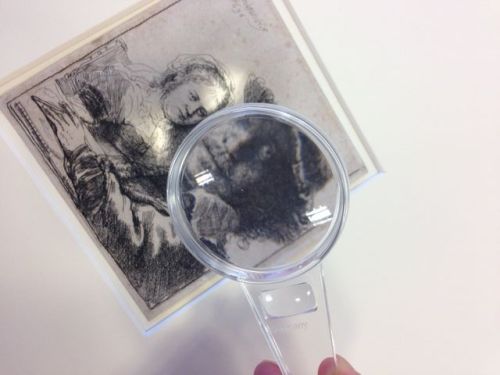 Rembrandt mit der Lupe