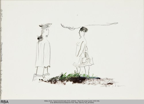 Wilker, Erich, Futuremanentonade, Bleistift &amp; Kreide &amp; Tusche : Bütten, 1977 (Köln, artothek - Raum für junge Kunst, 1978.160.  (Foto: © Rheinisches Bildarchiv Köln, Walz, Sabrina, rba_d019465)